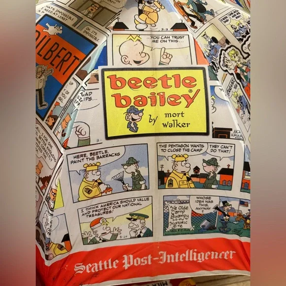 Seattle Post-Intelligencer Colorful Cartoons Umbrella - Picture 5 of 10